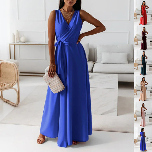 Robe Longue d’Été Sans Manches