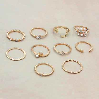 Set de 10 Bagues Bohèmes