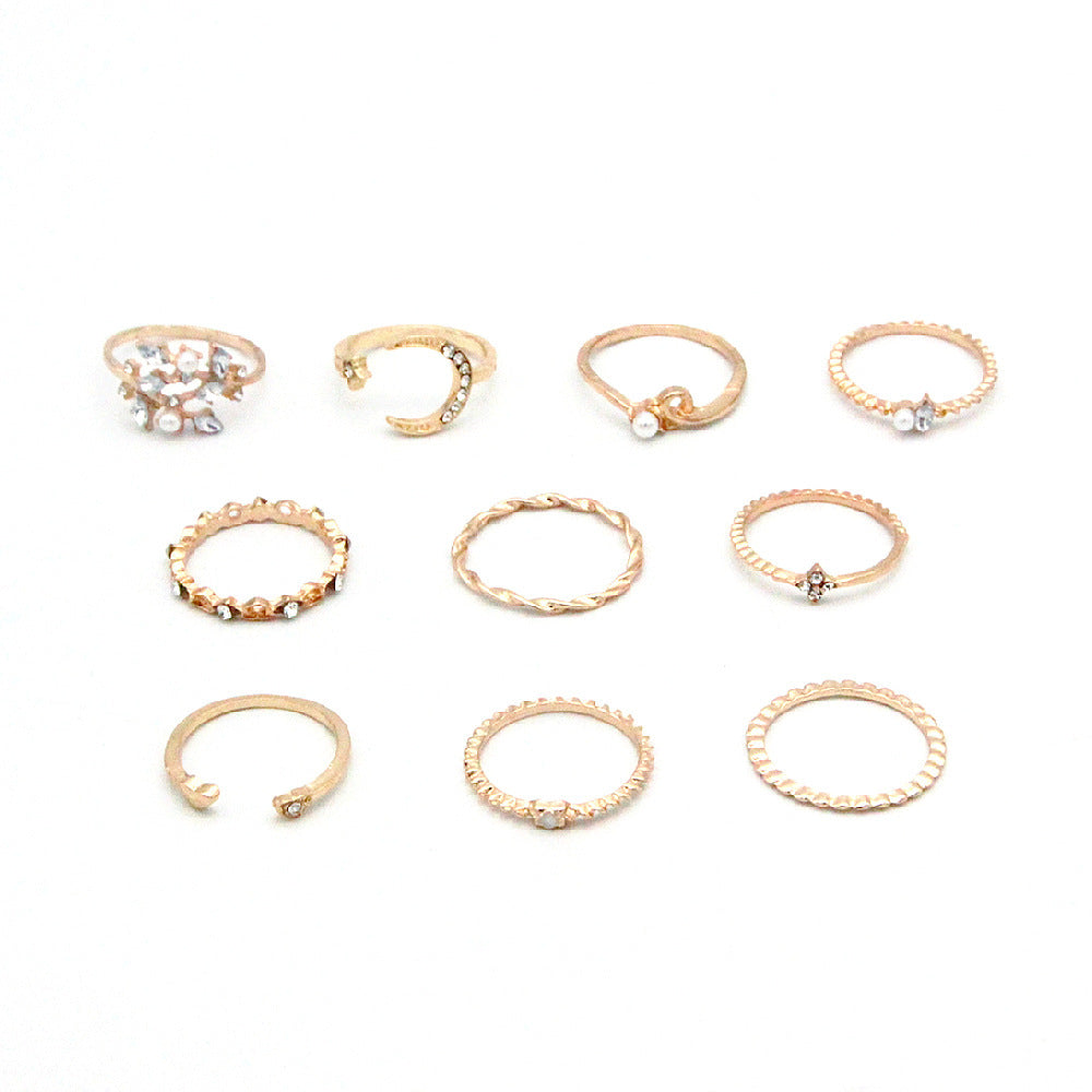 Set de 10 Bagues Bohèmes