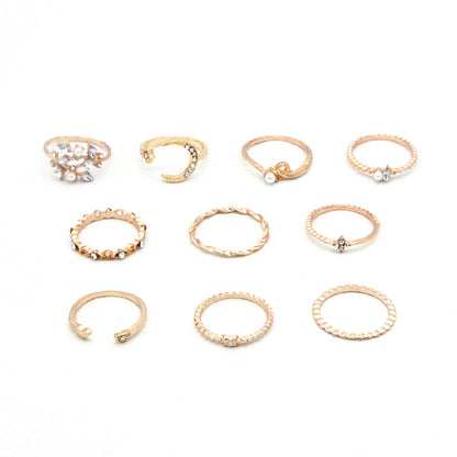 Set de 10 Bagues Bohèmes