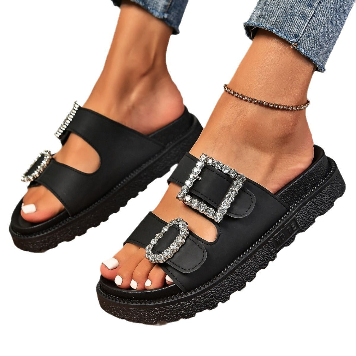 Sandales à Strass avec Boucle