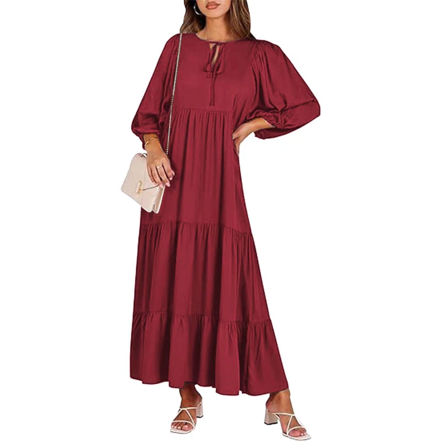 Robe Bohème d'Été Imprimée Vintage