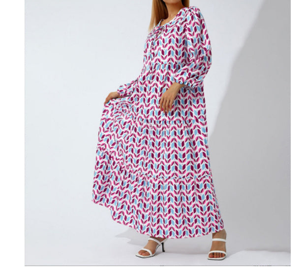 Robe Bohème d'Été Imprimée Vintage